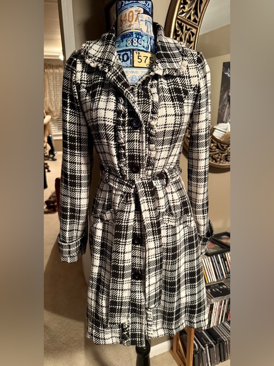 grass collection Jackets & Blazers - grass collection Black and White Plaid Jacket